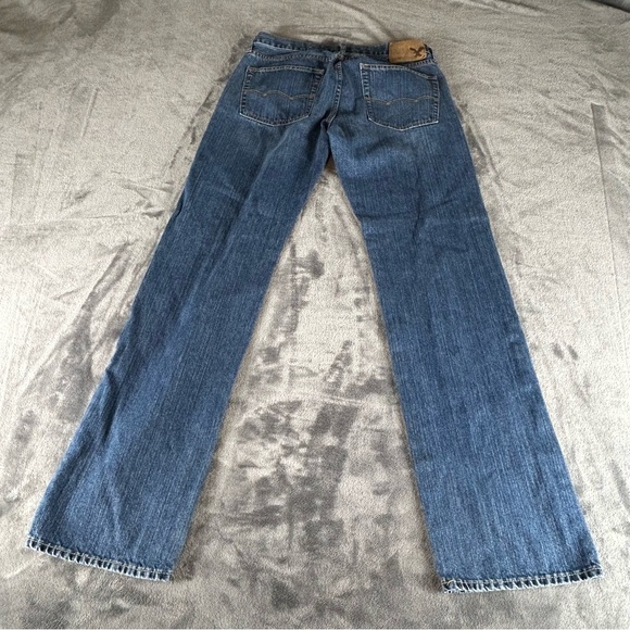 American Eagle Original Straight Jeans Mens 30 X 34 Med Wash All Cotton Denim - Picture 2 of 11